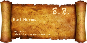 Bud Norma névjegykártya
